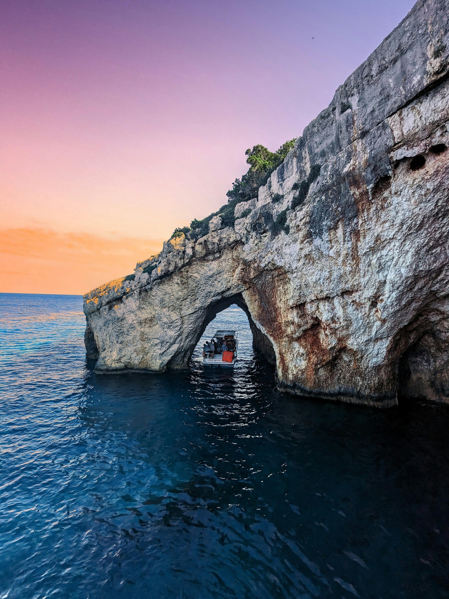 Blue Caves at sunset, Zakynthos